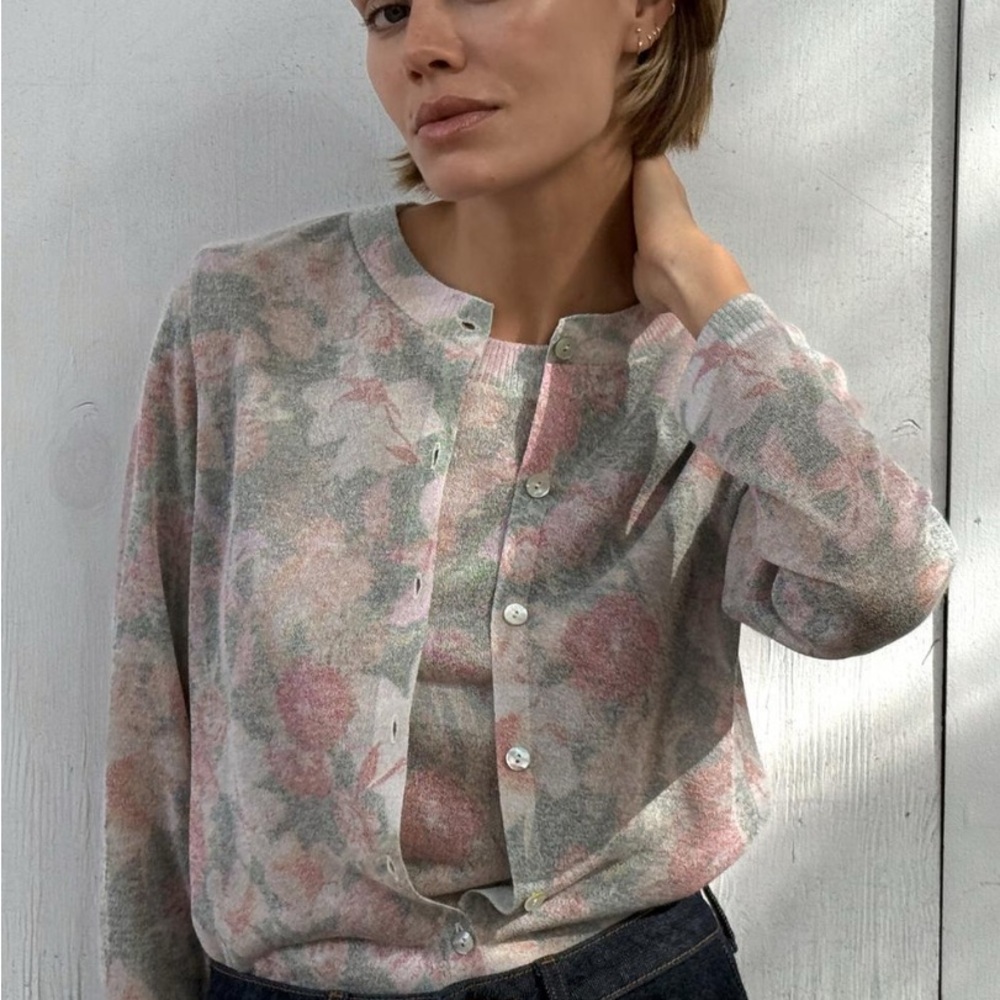 Zara Floral Cardigan M